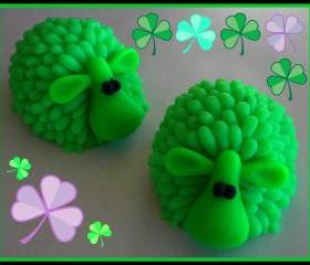 Soap - St. Patrick's Day Green Sheep Soap - 3D - made with goat's milk - choose your scent