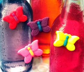 Soap - Butterflies - 4 Soaps - Party Favors, Birthdays - You Choose Colors and Scent