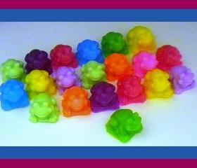 Soap - Mini Frogs - 20 Soaps - Party Favors, Birthdays - You Choose Colors and Scent