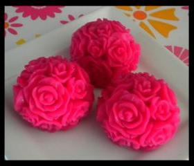 Soap - Pink Roses - Made with Goat's Milk - Set of 3 - You Choose Scent