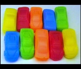 Soap - Mini Race Cars - 10 Soaps - Party Favors, Birthdays - You Choose Scent
