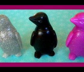 Soap - Penguins- Set of 2 - Your Choice of Fragrance and Color - 3D - Goat Milk Soap