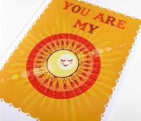 'My Sunshine' A4 Unframed Print