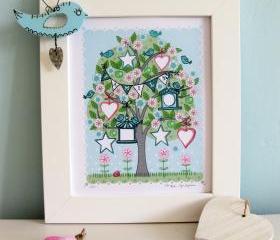 'Family Tree' A4 Unframed Print