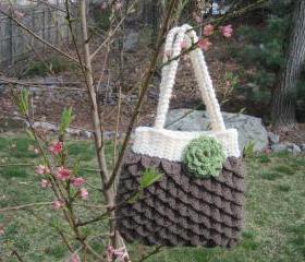 Crochet Mermaid Tears Purse - medium -(P27) - ON SALE was $38