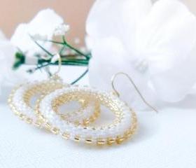Winter Wedding hoop earrings.tbteam spteam stylistteam