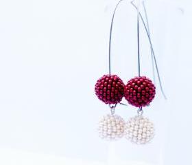 White dark chocolate truffle earrings, Food Jewelry. taste test. tbteam April trends
