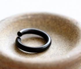 Vintage 15mm Matte Black Jumprings