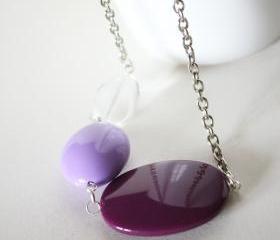  purple and lilac - necklace