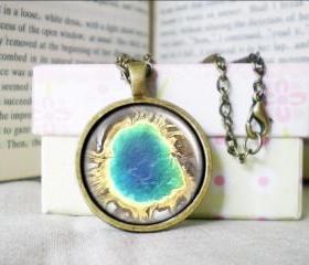 Custom Map Necklace, Grand Prismatic, Photo/ Image/ Picture, Map Jewelry