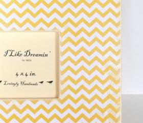 Yellow Chevron Large Picture Frame