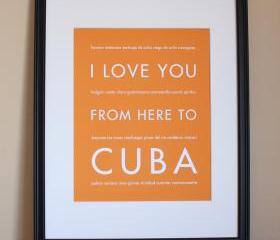 Cuba art print, 8x10