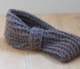 Slate Grey (gray) Crochet Headband - Ear warmers