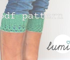 PDF Crochet PATTERN Boot Cuffs