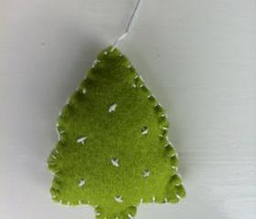 Christmas Tree Tree Decoration Twinkly Lights Green Felt