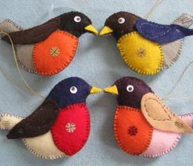 Felted Birds - Robin (FR1-4) $14/each