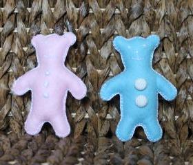 Newborn Teddy Bear Toy Baby Blue Baby Pink Felt