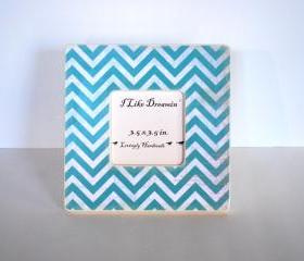 Teal Chevron Picture Frame