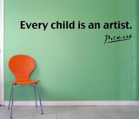 Picasso - Every Child is an artist Vinyl Wall Decal