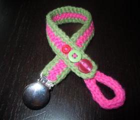 Knit and Crochet Pacifier Holder