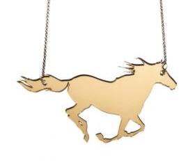 Running Horse Necklace,Plexiglass Jewelry,Lasercut Acrylic,Gifts Under 25