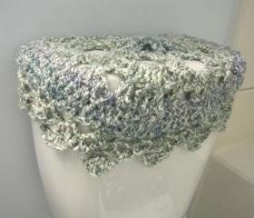 Crochet Toilet Tank Lid Cover, Cozy for Toilet Tank Lid - Ocean (TTL1)