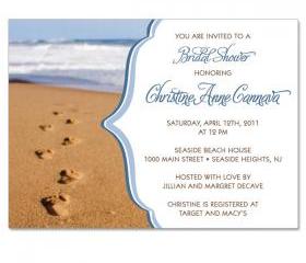 Footprints in the Sand Custom Invitations
