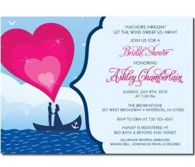 Nautical Themed Custom Bridal Shower Invitation