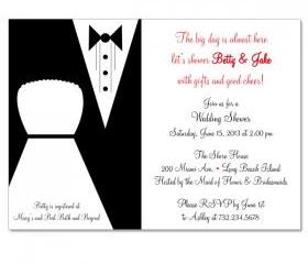 Bride and Groom Custom Bridal Shower Invitation