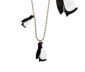 Penguin Family Necklace,Plexiglass Jewelry,Lasercut Acrylic,Gifts Under 25