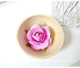 2 Rose Big paper flower pink / pack 