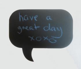 Speech Bubble Chalkboard Vinyl Decal