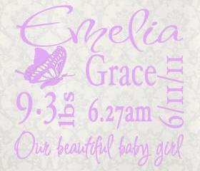 Newborn Wordie Vinyl Decal - UK Seller