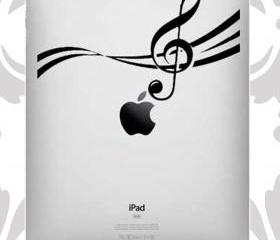 Ipad decal - music notes UK WAB Team