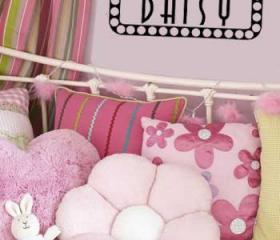 Girl's name Hollywood Mirror style wall decal