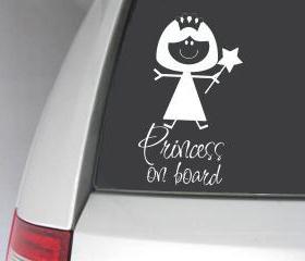 Princess on Board car decal - UK seller
