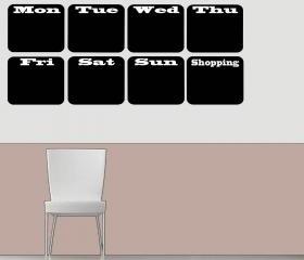 Chalkboard Vinyl Calendar - UK Seller