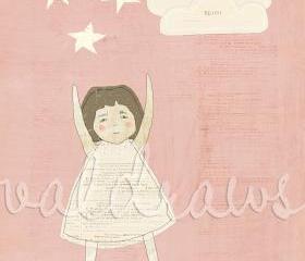 Reach for the Stars 11x14 print on 13x19 paper - listing for Annie