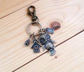 Charm Keychain, OWL Home sweet home