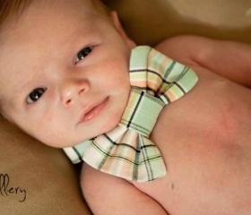 Preppy Plaid Boys Bow Tie