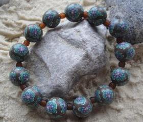 Brown Flower Bracelet