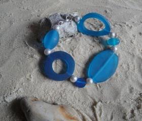 Electric Blue-Silver Bracelet