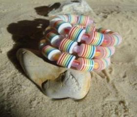 Rainbow Barrel Wrap Bracelet