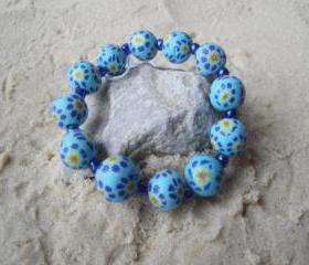 Blue Flower Bracelet