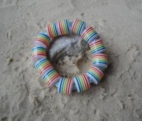 Stretch Rainbow Barrel Bracelet