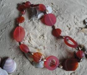 Autumn Red Chunky Necklace