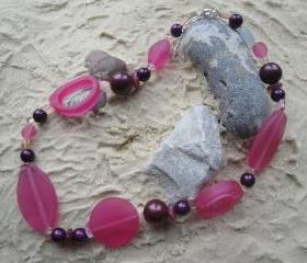 Pink Resin Necklace