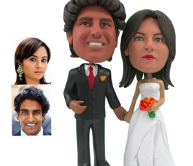 Personalized Wedding Cake Topper - Cake Topper of a Couple Holding Hands