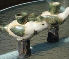 Pair of Birds Candlestick Holders