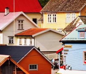 Norwegian Fjords Fishing Village - Fine Art Photography 8x10